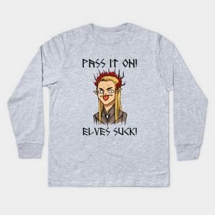 Elves Suck! Kids Long Sleeve T-Shirt